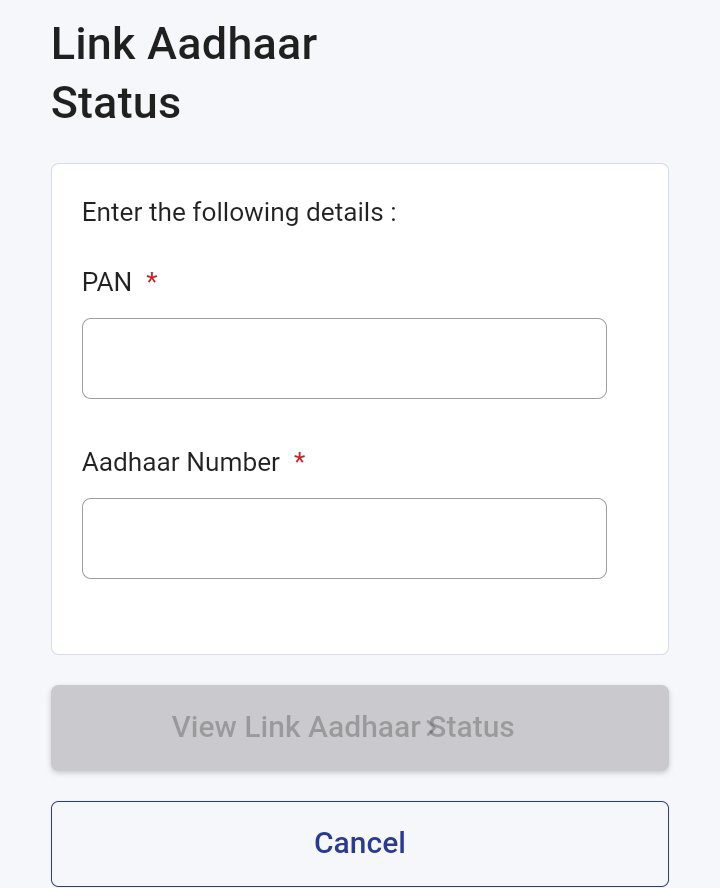 PAN Aadhar Link Status - The Refined Post Team 