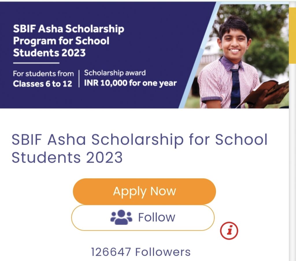 SBI Asha Scholarship 2023 ऑनलाइन रजिस्ट्रेशन शुरू, कक्षा 6 से 12 तक के अभ्यर्थी करें आवेदन, मिलेगा ₹10000 का स्कॉलरशिप - पात्रता, आवेदन प्रक्रिया देखें